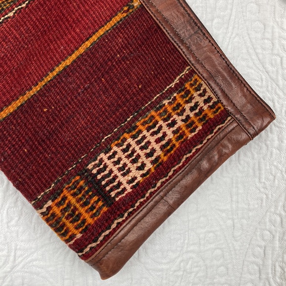 Nomads 100% Wool Southwest Print Travel Zip Pouch Hand Made in Morocco - Picture 2 of 10